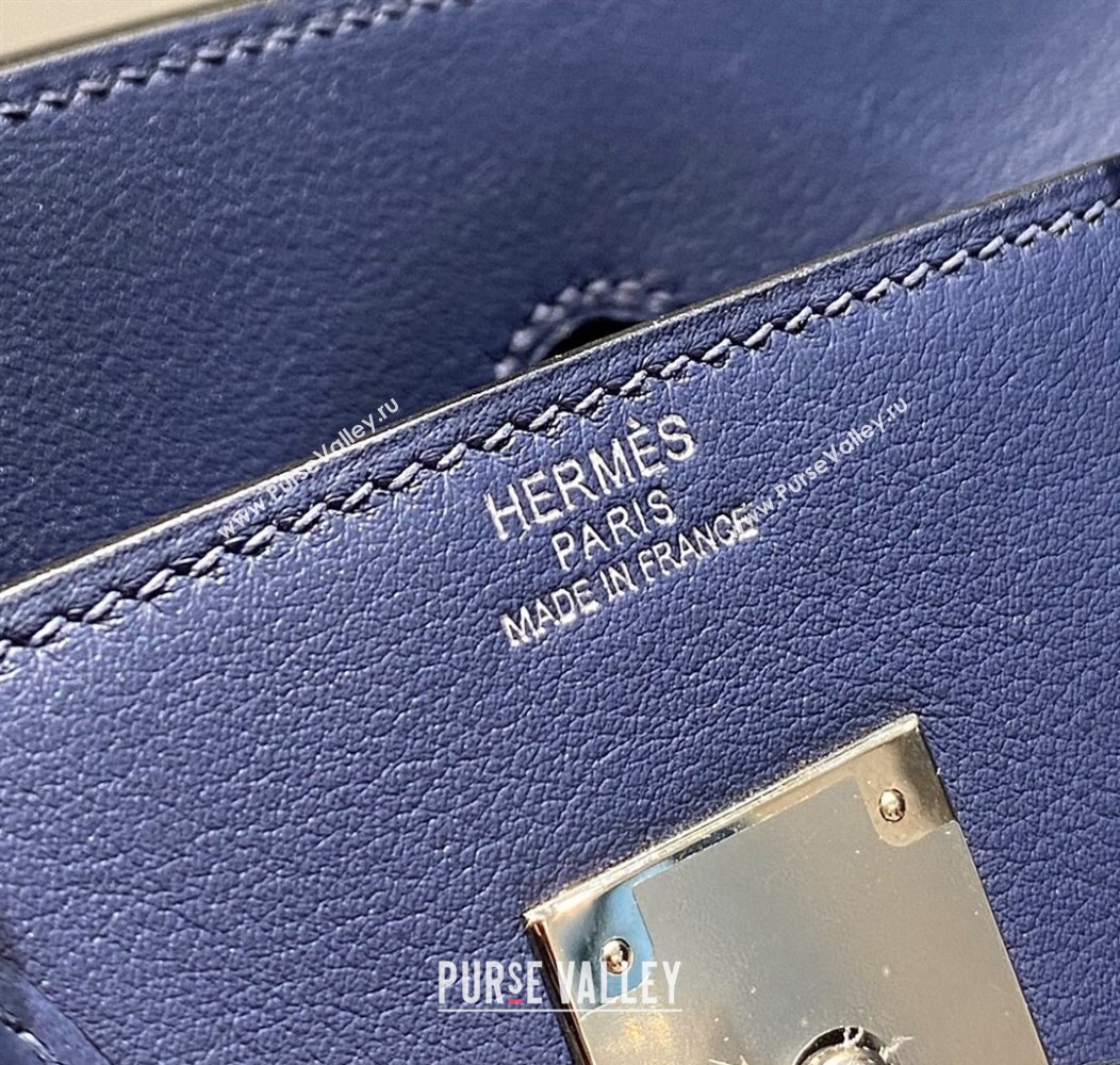 Hermes Mini Shoulder Birkin Bag 29cm in Calfskin Leather Deep Blue 2024 ( Half Handmade) (FL-241211014)