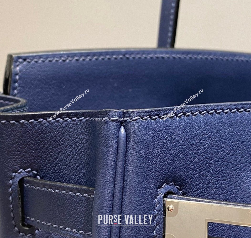 Hermes Mini Shoulder Birkin Bag 29cm in Calfskin Leather Deep Blue 2024 ( Half Handmade) (FL-241211014)