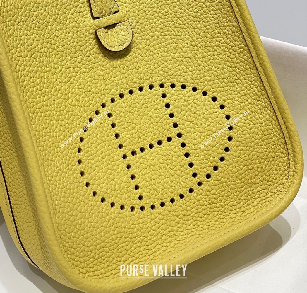 Hermes Evelyne Mini Bag 18cm in Togo Calfskin Chick Yellow 2025 0118 (FL-250118021)