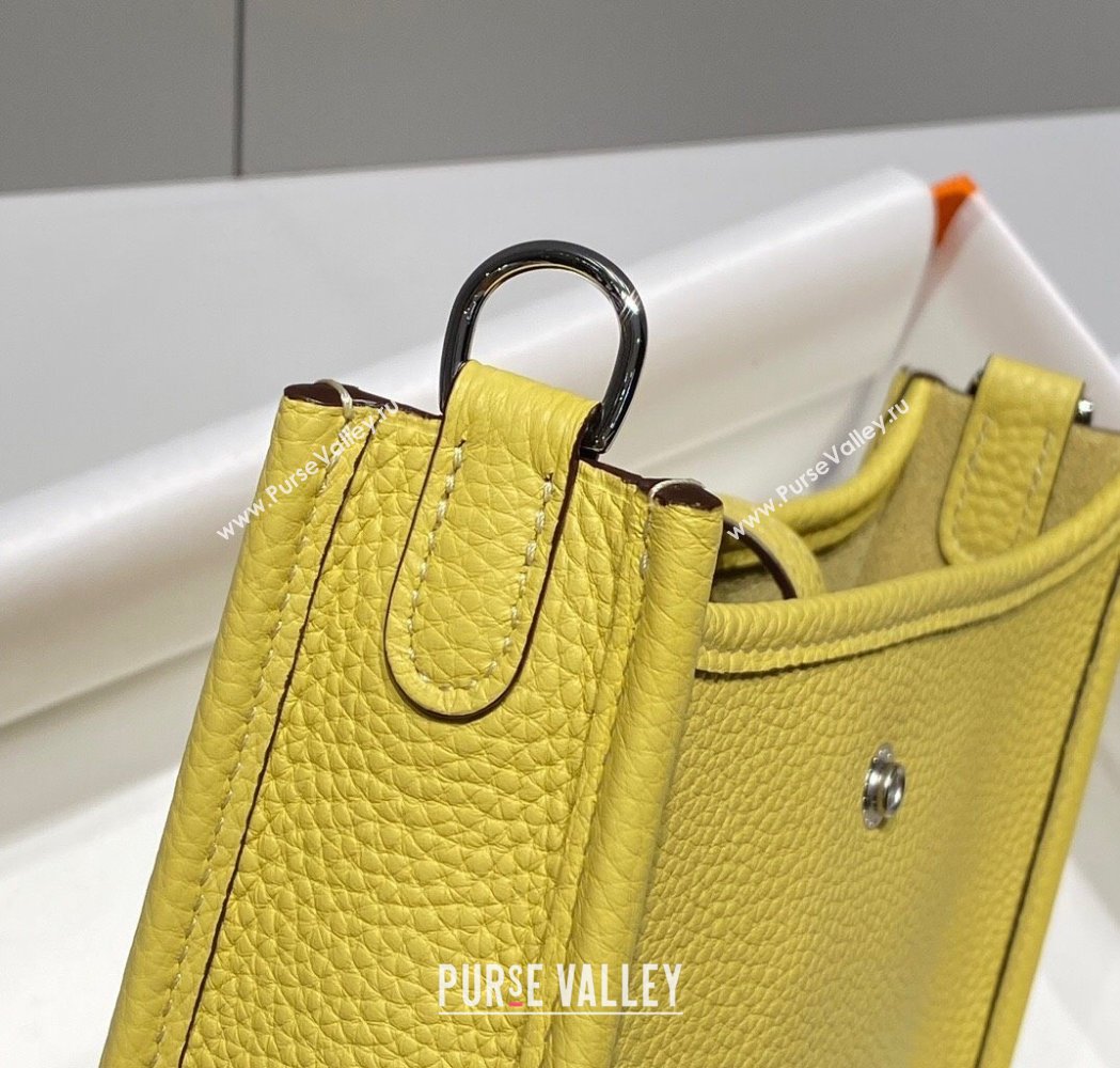 Hermes Evelyne Mini Bag 18cm in Togo Calfskin Chick Yellow 2025 0118 (FL-250118021)