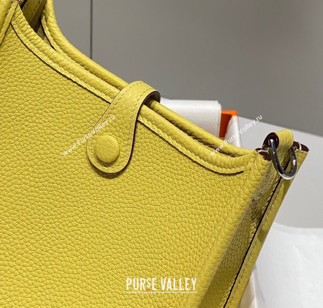 Hermes Evelyne Mini Bag 18cm in Togo Calfskin Chick Yellow 2025 0118 (FL-250118021)