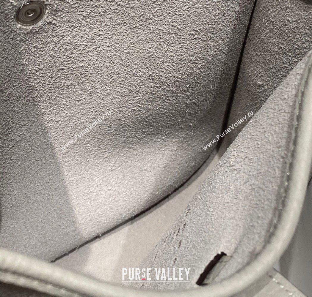 Hermes Evelyne Mini Bag 18cm in Togo Calfskin Pearly Grey 2025 0118 (FL-250118026)