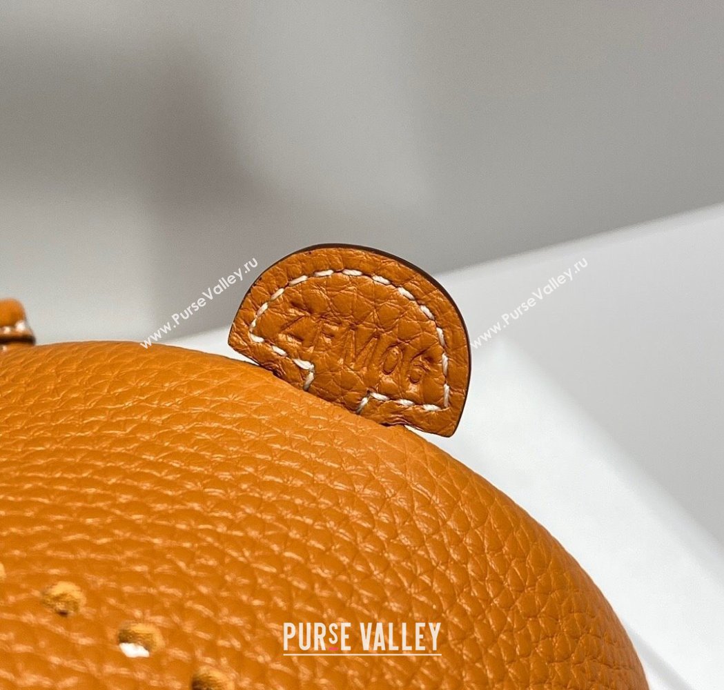 Hermes Evelyne Mini Bag 18cm in Togo Calfskin Golden Brown 2025 0118 (FL-250118029)