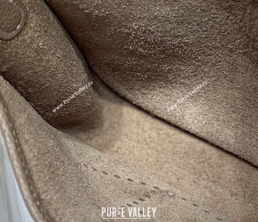 Hermes Evelyne Mini Bag 18cm in Togo Calfskin Elephant Grey 2025 0118 (FL-250118030)