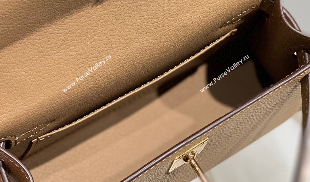 Hermes Mini Kelly II Bag 19cm in Epsom Leather Milk Tea 2025 0118 (FL-250118038)