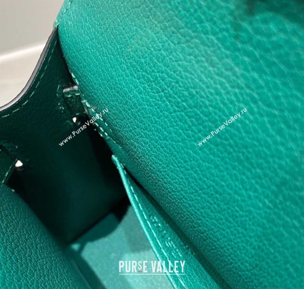Hermes Mini Kelly II Bag 19cm in Epsom Leather Emerald Green 2025 0118 (FL-250118050)