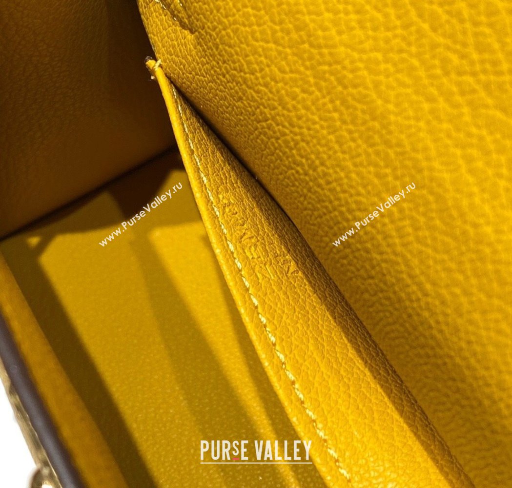 Hermes Mini Kelly II Bag 19cm in Epsom Leather Amber Yellow 2025 0118 (FL-250118055)