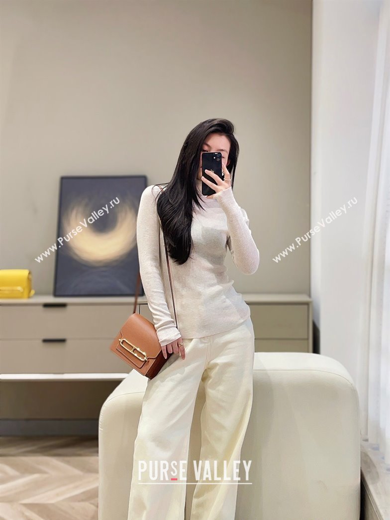 Hermes Roulis Mini Bag 18cm in Evercolor Leather Golden Brown 2025 0118 (FL-250118006)