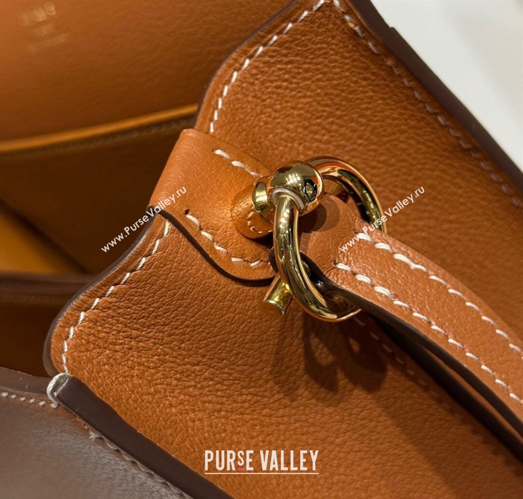 Hermes Roulis Mini Bag 18cm in Evercolor Leather Golden Brown 2025 0118 (FL-250118006)