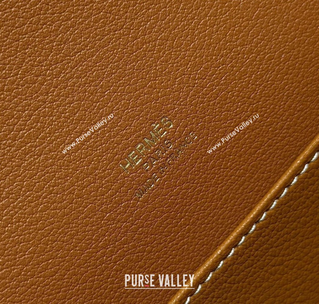 Hermes Roulis Mini Bag 18cm in Evercolor Leather Golden Brown 2025 0118 (FL-250118006)