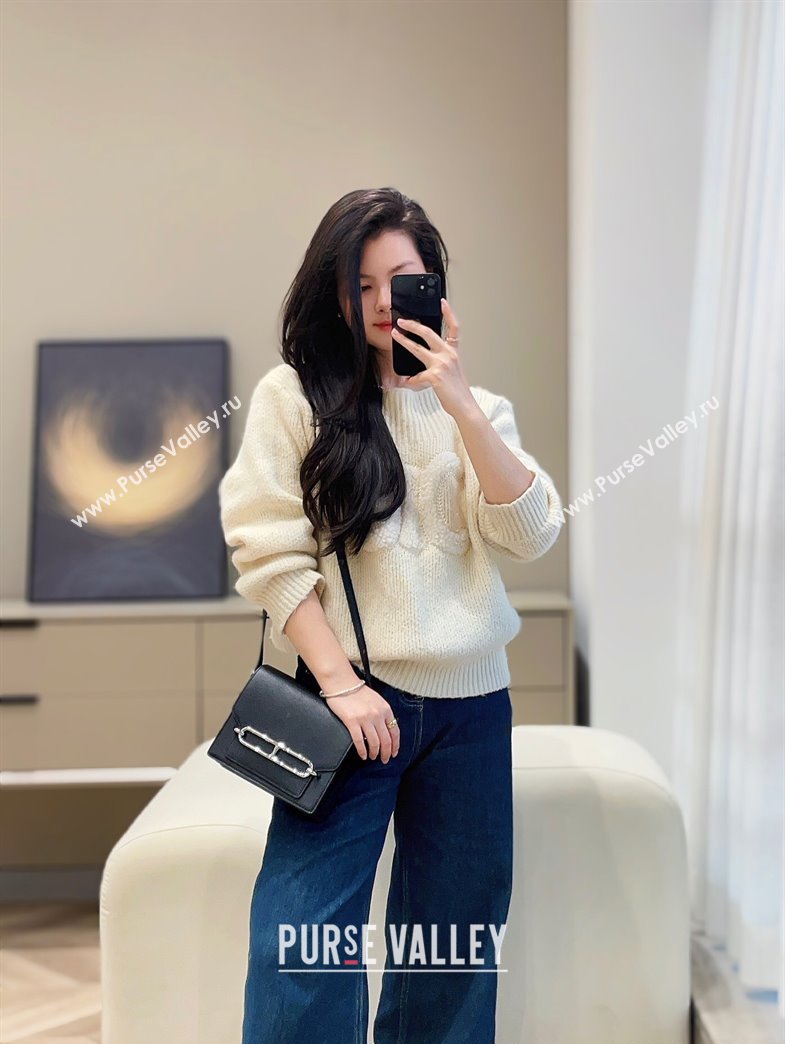 Hermes Roulis Mini Bag 18cm in Evercolor Leather Black/Silver 2025 0118 (FL-250118008)