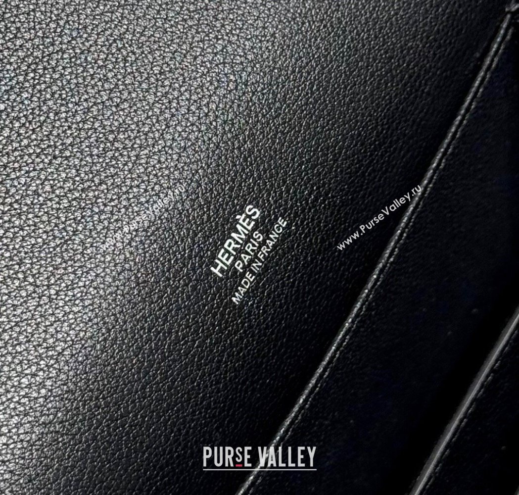 Hermes Roulis Mini Bag 18cm in Evercolor Leather Black/Silver 2025 0118 (FL-250118008)