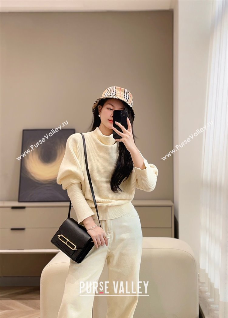 Hermes Roulis Mini Bag 18cm in Evercolor Leather Black/Gold 2025 0118 (FL-250118009)