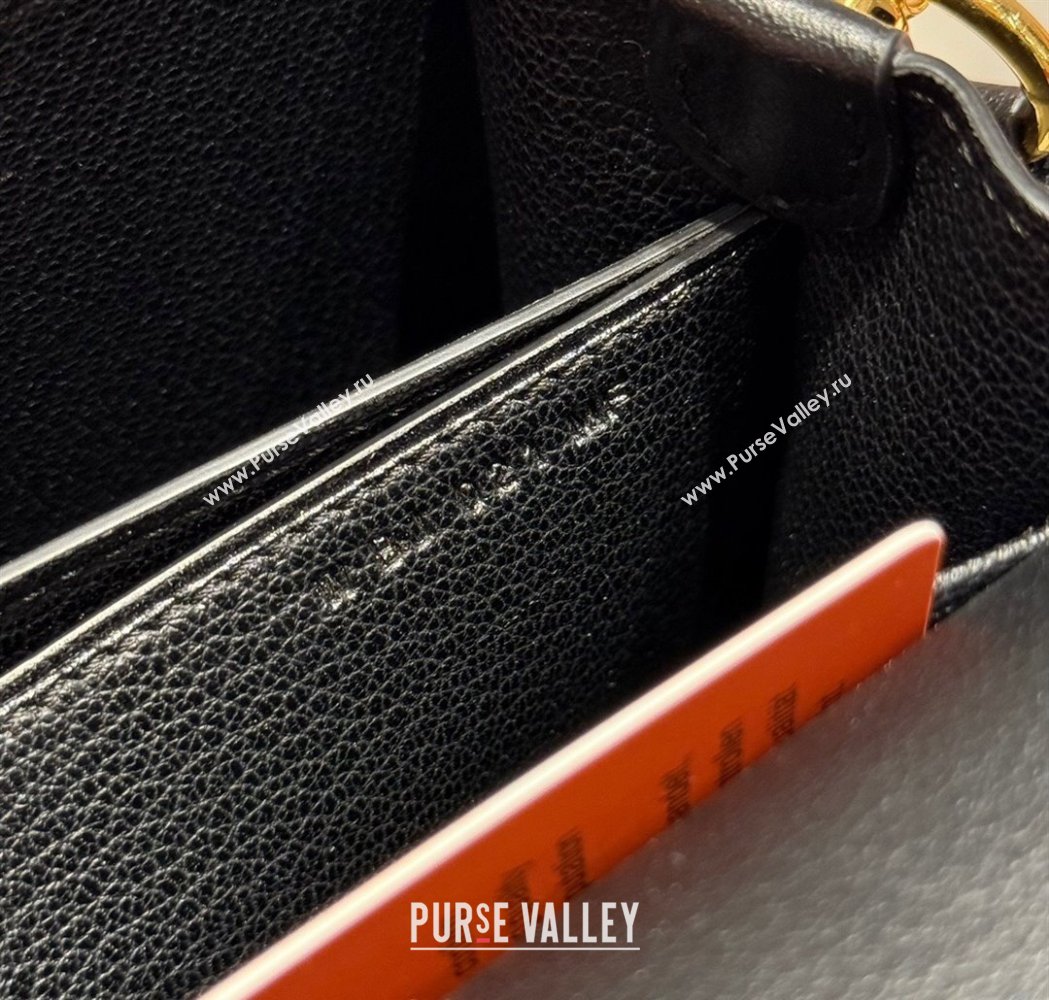 Hermes Roulis Mini Bag 18cm in Evercolor Leather Black/Gold 2025 0118 (FL-250118009)