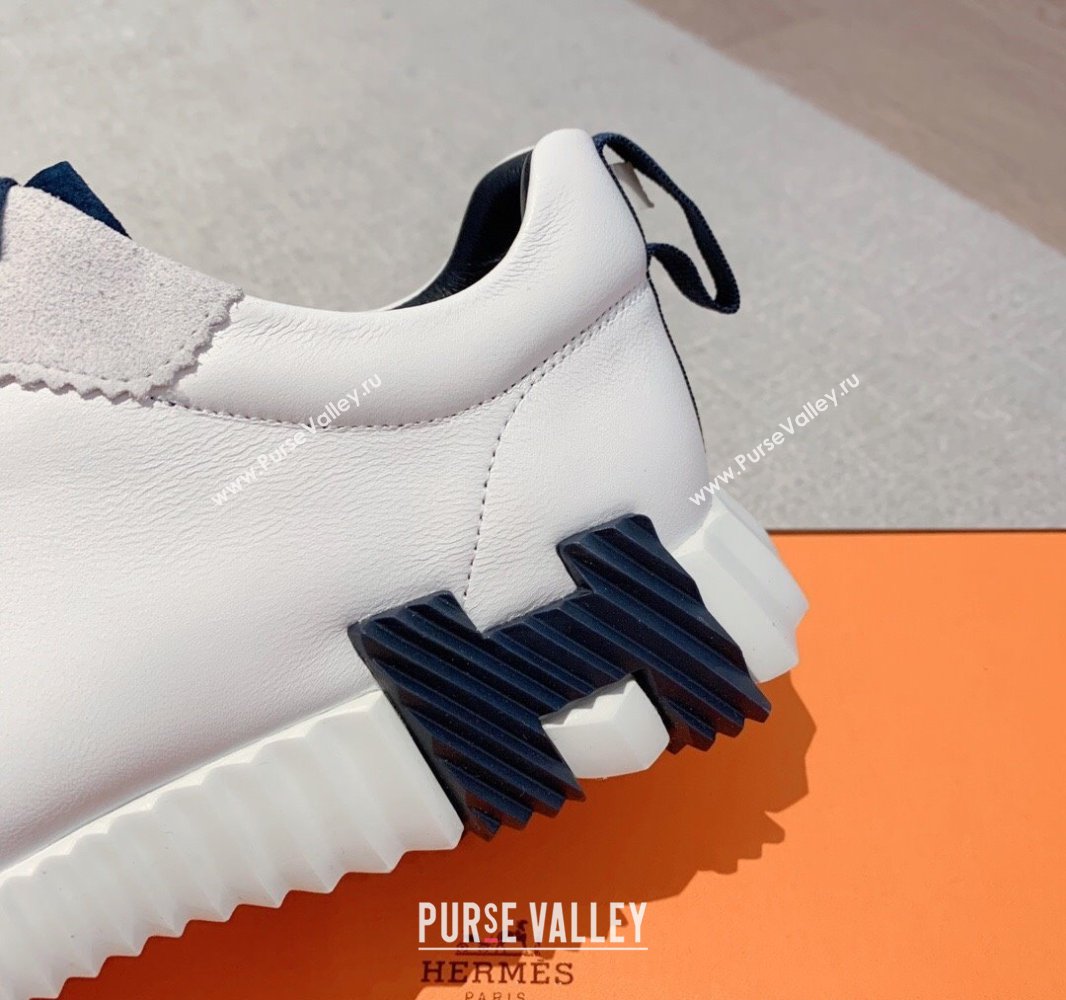 Hermes Bouncing Sneakers in Calfskin Leather and Suede White2 2023SS Spring (XC-250418079)