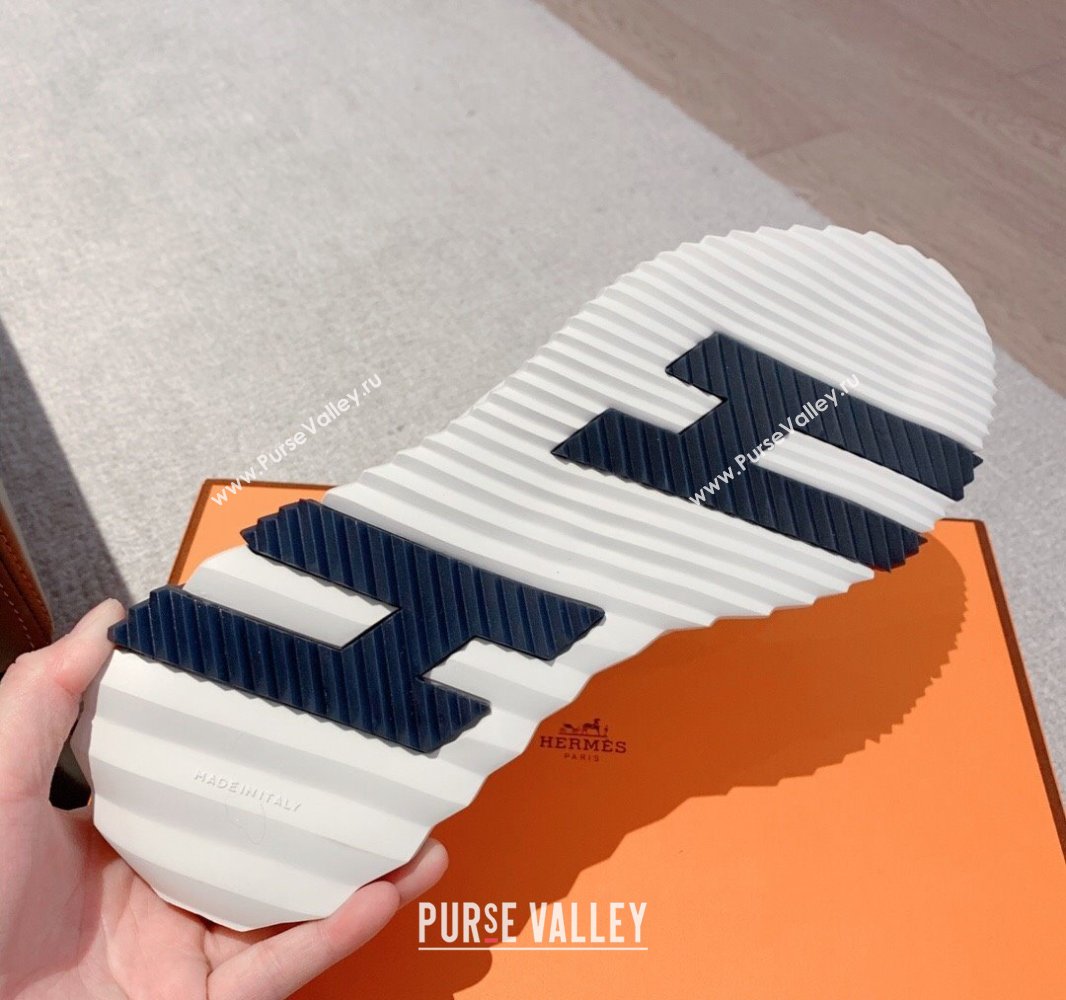 Hermes Bouncing Sneakers in Calfskin Leather and Suede White2 2023SS Spring (XC-250418079)