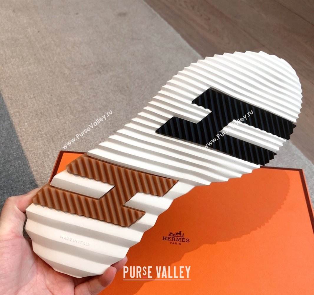Hermes Bouncing Sneakers in Graphic Mesh and Calfskin Black 2025 0417 (XC-250418015)