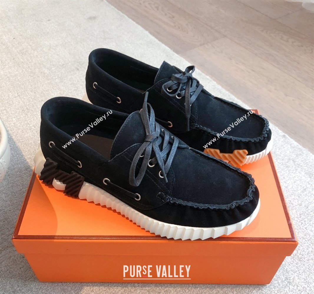Hermes Ketch Sneakers in Suede Black 2025 0419 (XC-250419060)