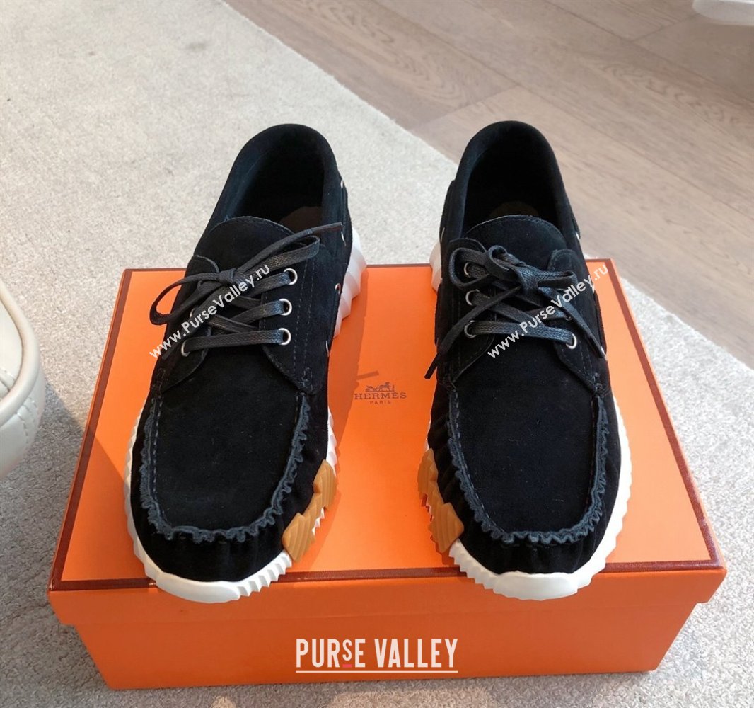 Hermes Ketch Sneakers in Suede Black 2025 0419 (XC-250419060)