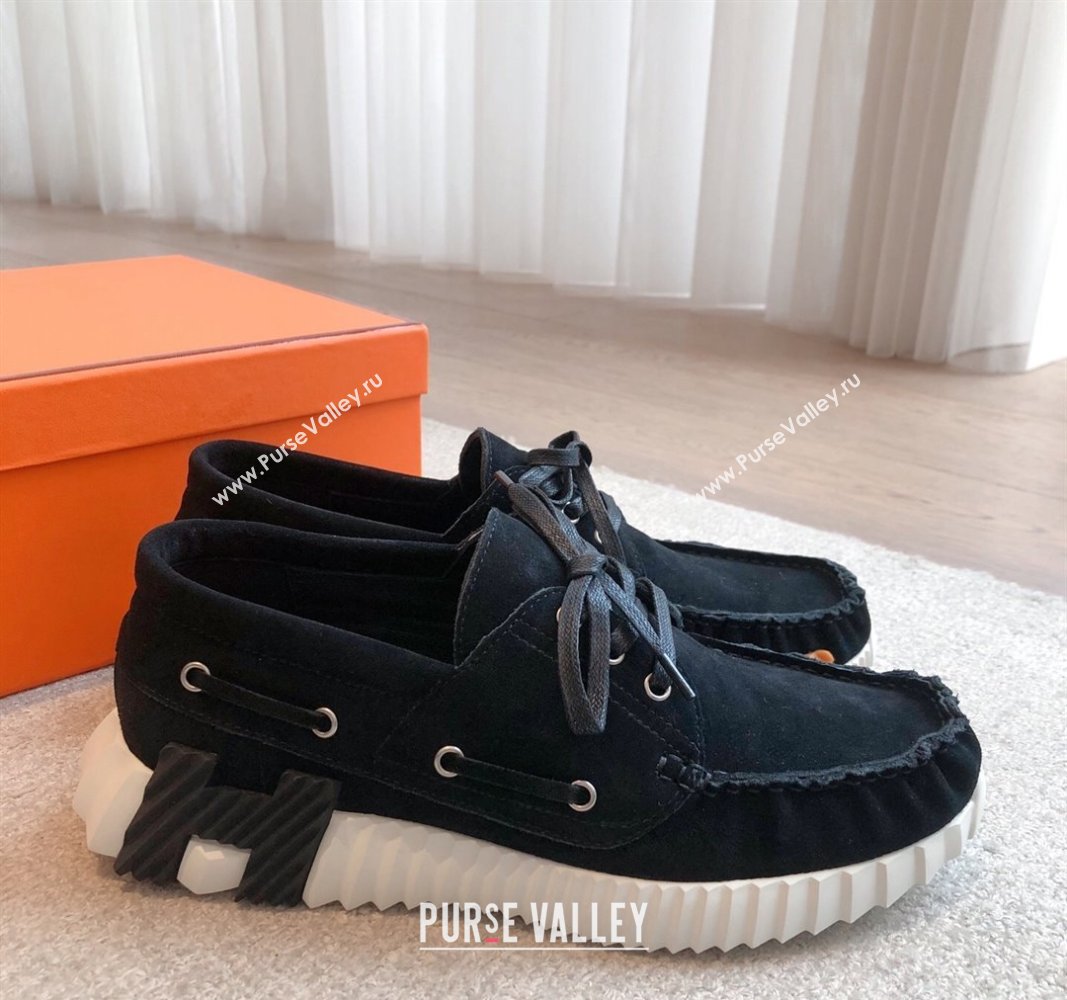 Hermes Ketch Sneakers in Suede Black 2025 0419 (XC-250419060)