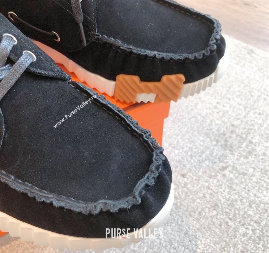 Hermes Ketch Sneakers in Suede Black 2025 0419 (XC-250419060)