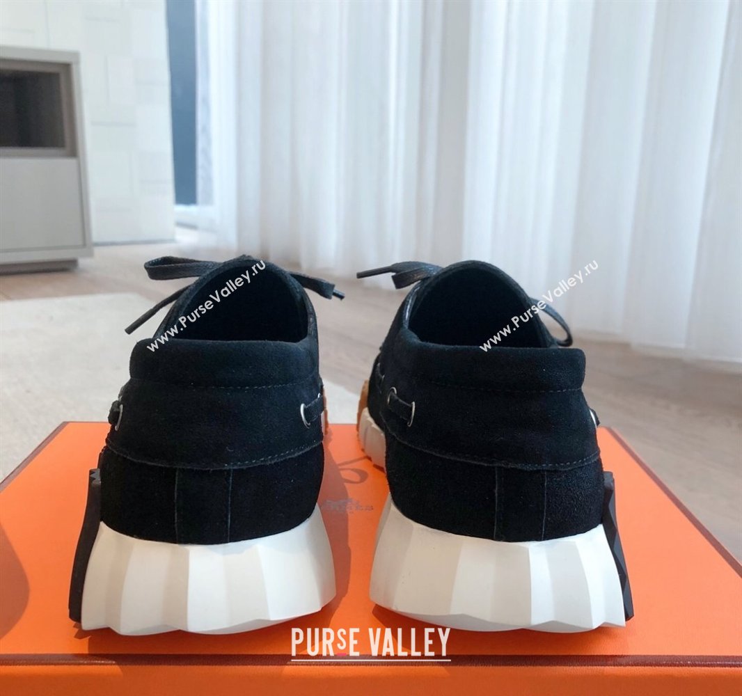 Hermes Ketch Sneakers in Suede Black 2025 0419 (XC-250419060)