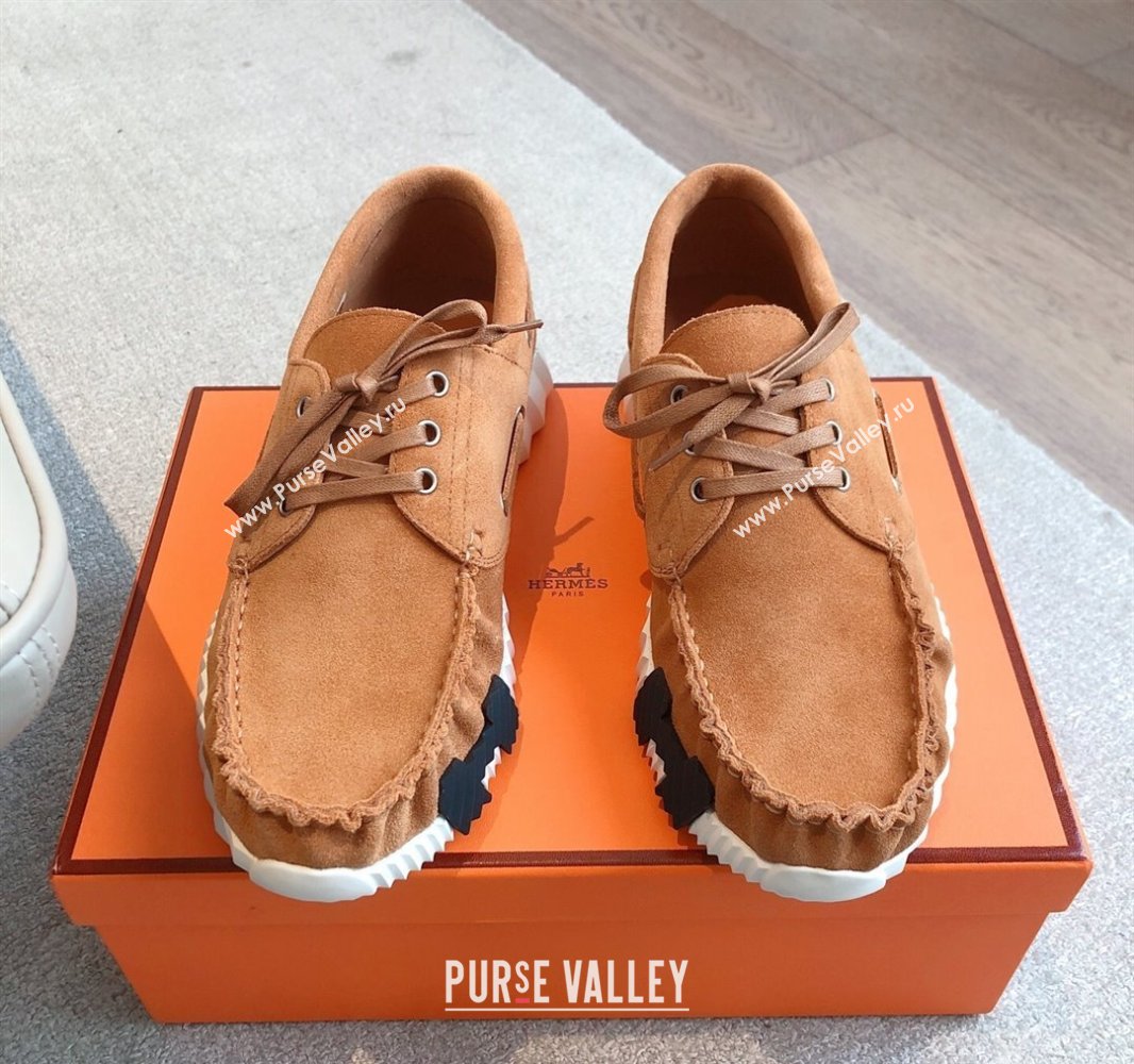 Hermes Ketch Sneakers in Suede Brown2 2025 0419 (XC-250419061)