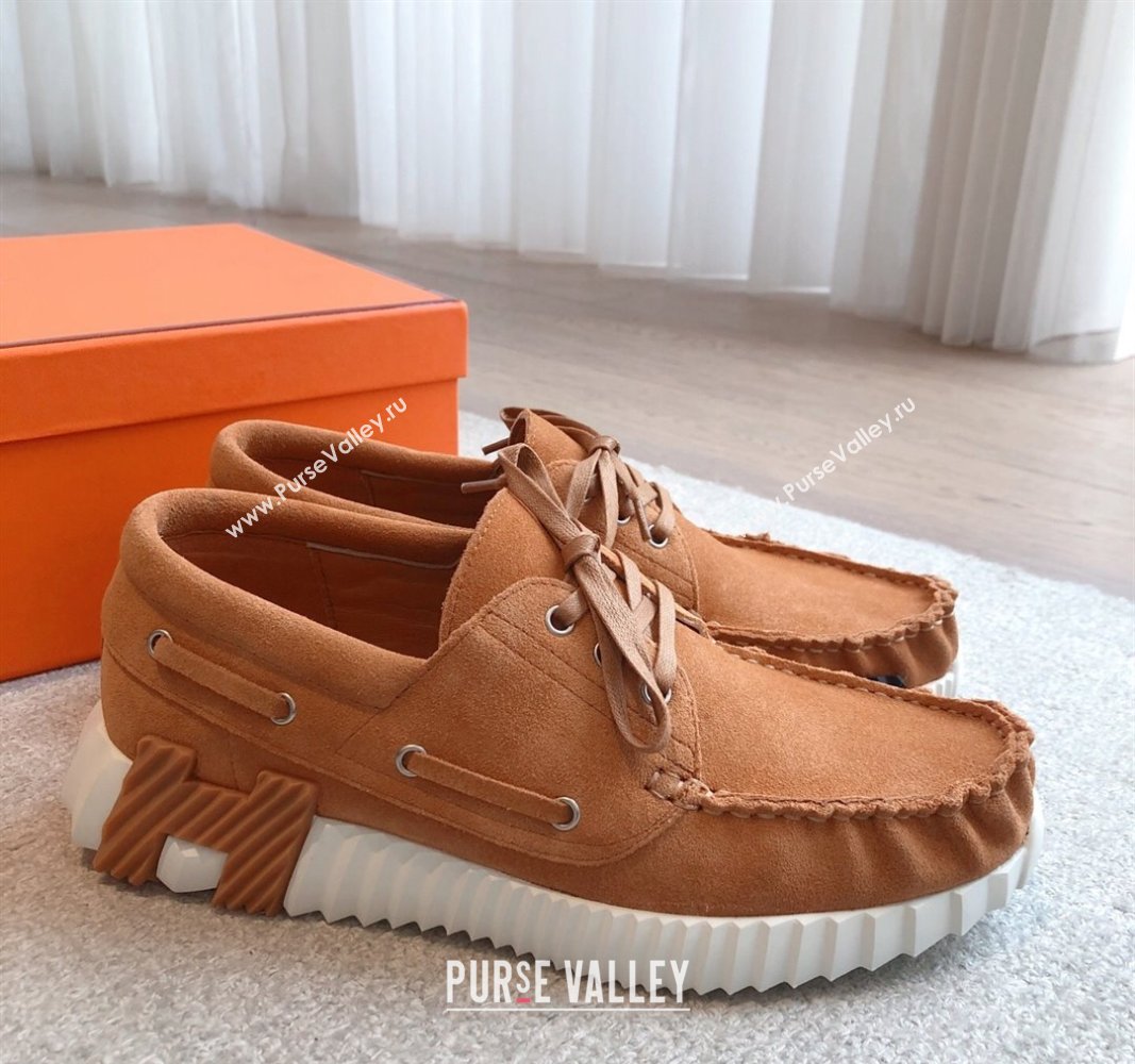 Hermes Ketch Sneakers in Suede Brown2 2025 0419 (XC-250419061)