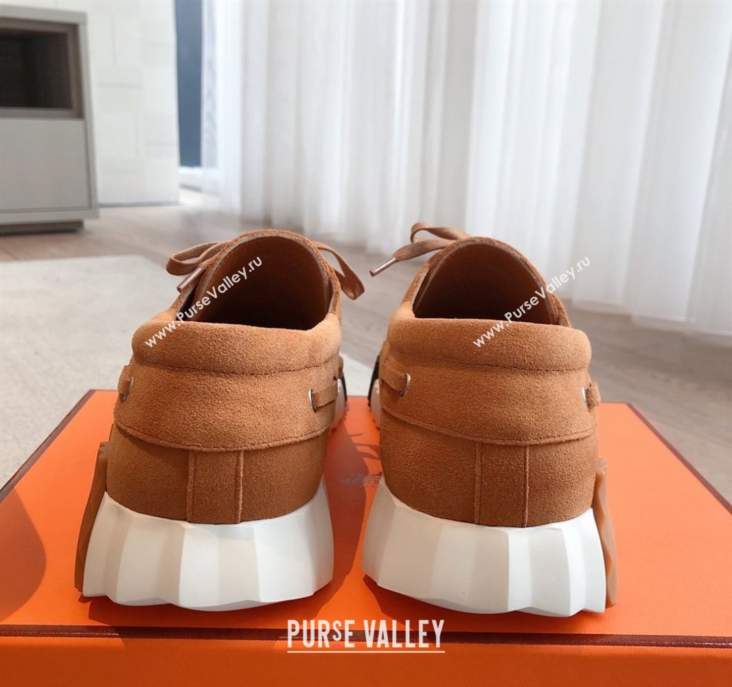 Hermes Ketch Sneakers in Suede Brown2 2025 0419 (XC-250419061)