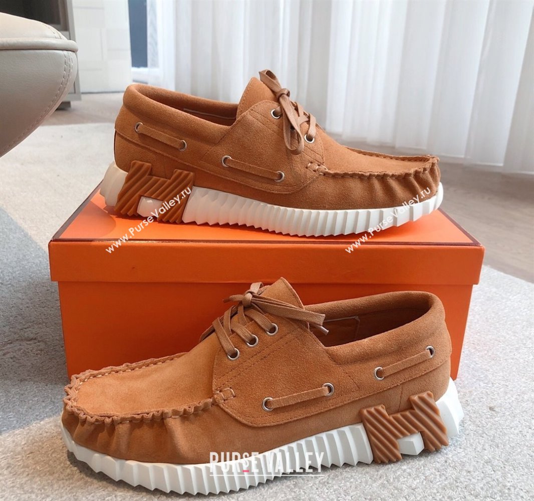 Hermes Ketch Sneakers in Suede Brown2 2025 0419 (XC-250419061)