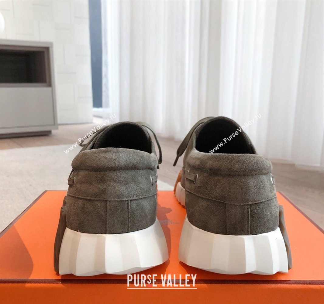 Hermes Ketch Sneakers in Suede Green 2025 0419 (XC-250419064)