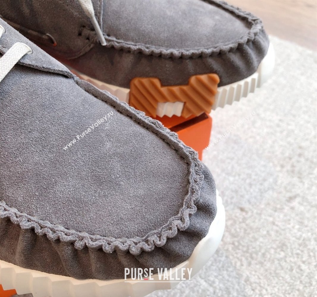 Hermes Ketch Sneakers in Suede Dark Grey 2025 0419 (XC-250419065)