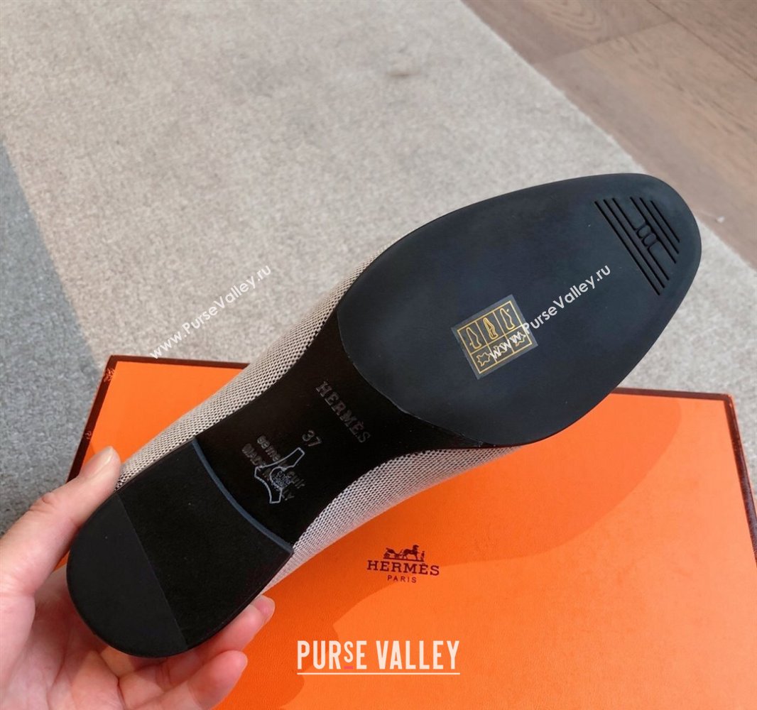 Hermes Paris Loafers in Calfskin and Canvas Black 2025 0419 (XC-250419115)
