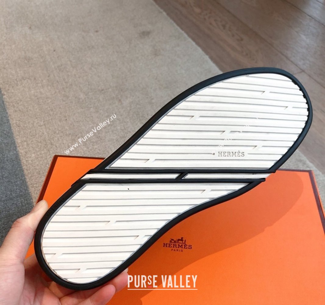 Hermes Kiddy Slip-on Sneakers in Calfskin Leather Elephant Grey 2025 0418 (XC-250418138)