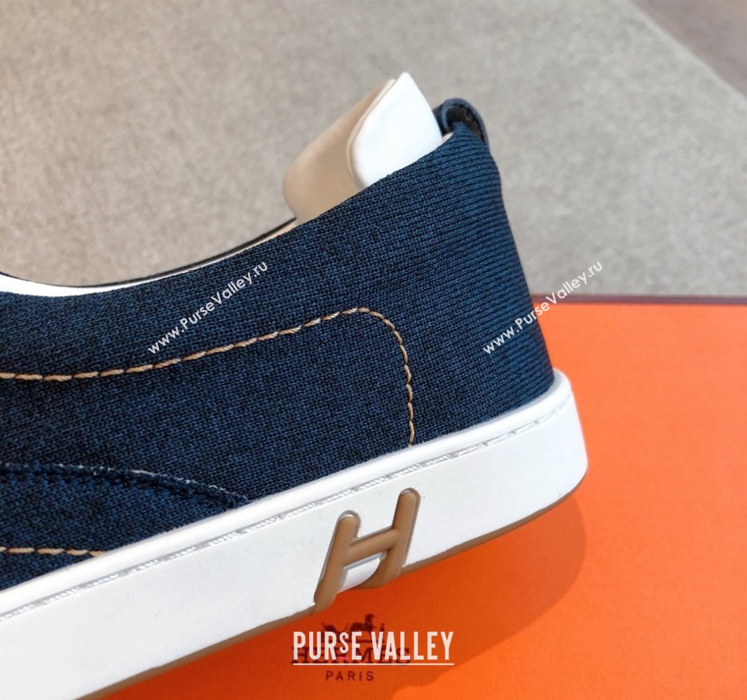 Hermes Kiddy Slip-on Sneakers in Knit Fabric Blue2 2025 0418 (XC-250418150)