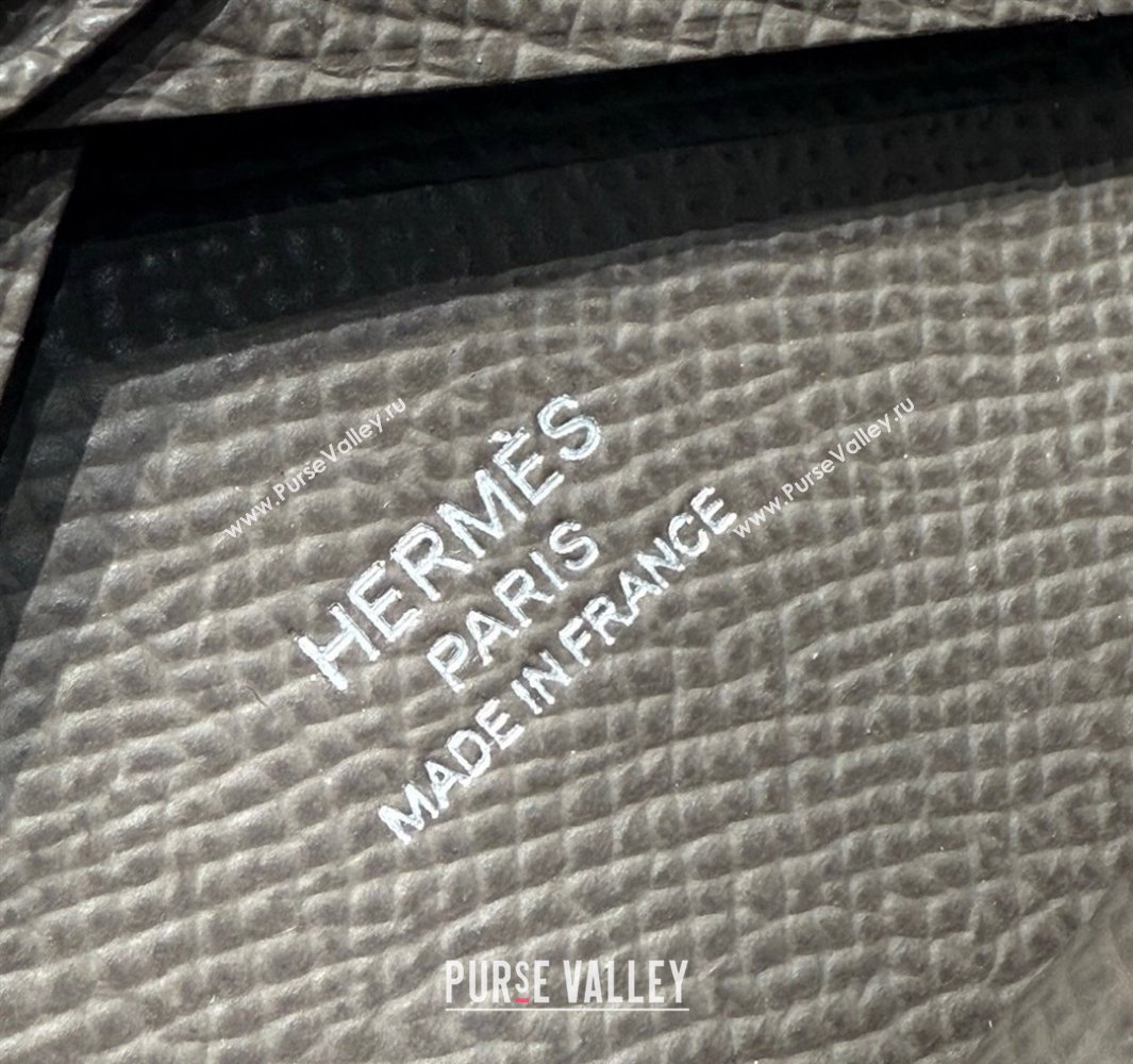 Hermes Calvi Duo Compact Card Holder Wallet in Epsom Leather Tin Grey 2025 (FL-250522101)