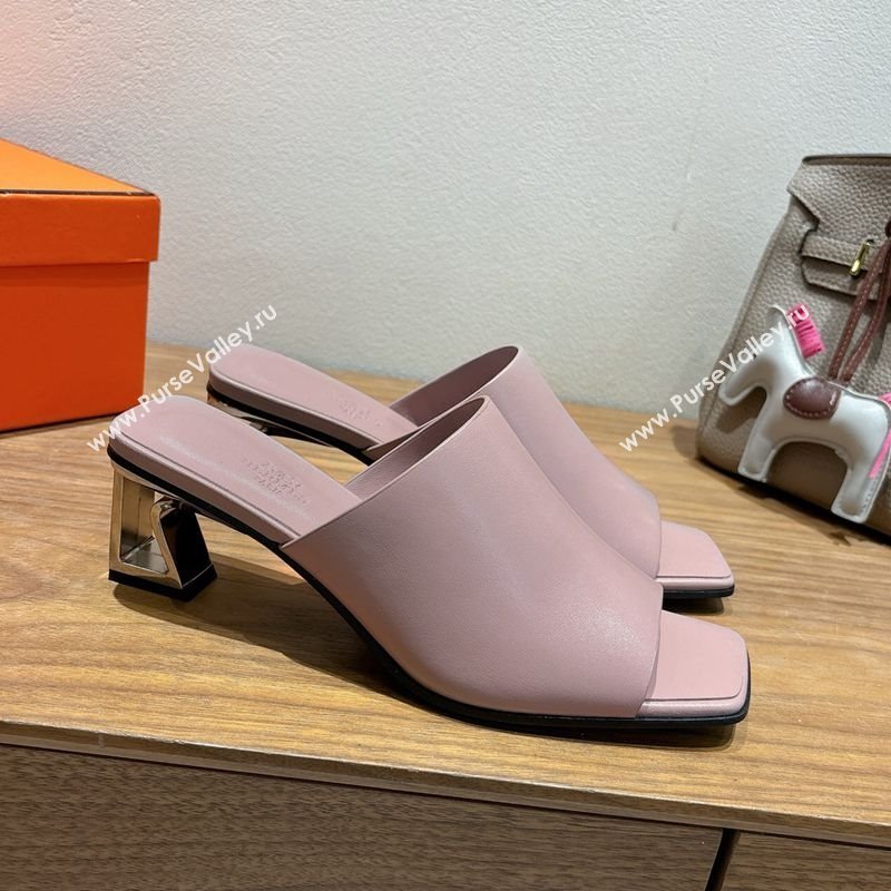 Hermes Kristal Heel Slides Sandal in Nappa Leather Purple 2025 (MD-250606072)