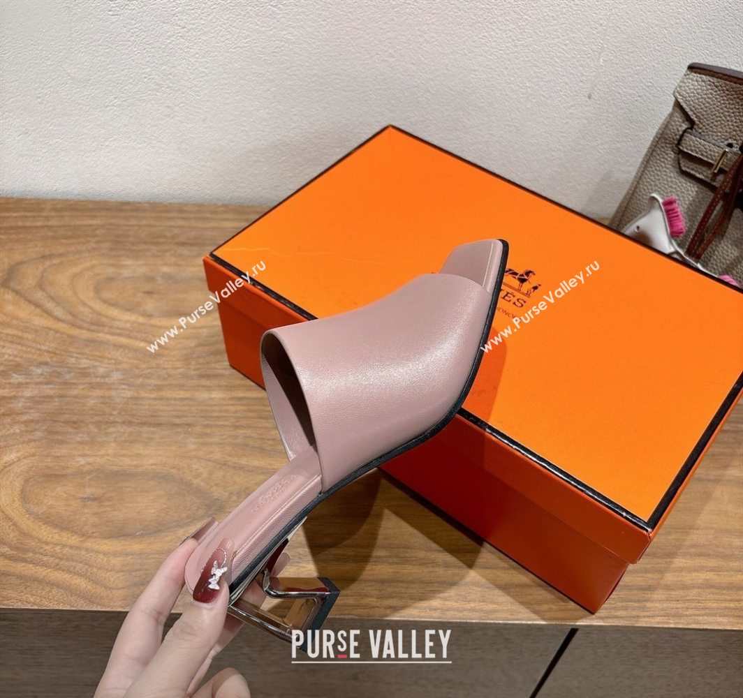 Hermes Kristal Heel Slides Sandal in Nappa Leather Purple 2025 (MD-250606072)