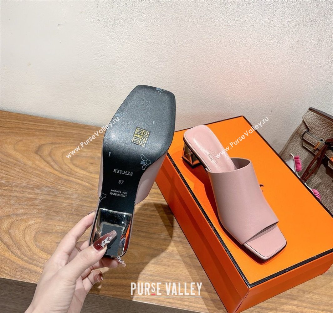 Hermes Kristal Heel Slides Sandal in Nappa Leather Purple 2025 (MD-250606072)
