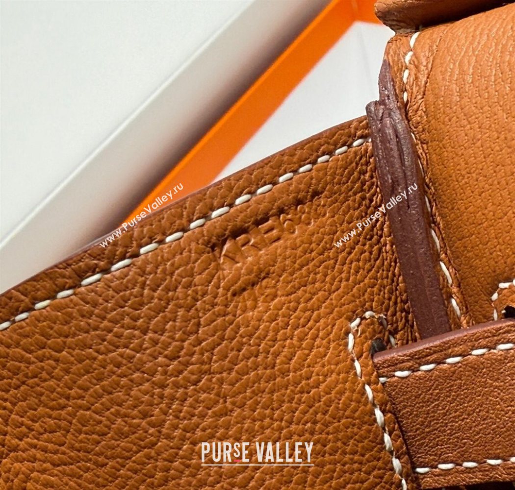 Hermes Birkin 30cm Bag in Canvas and Swift Calfskin with Gold Hardware Brown/White 2025 (Half Handmade) (FL-250701081)