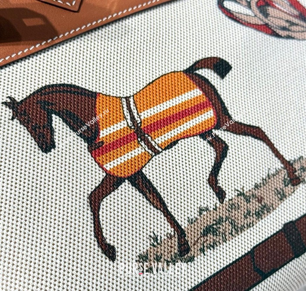 Hermes Birkin 30cm Bag in Printed Canvas and Swift Calfskin with Gold Hardware Brown 2025 (Half Handmade) (FL-250701082)