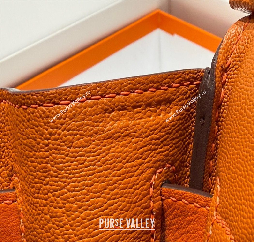 Hermes Birkin 30cm Bag in Waffle Pattern Canvas and Swift Calfskin with Gold Hardware Orange 2025 (Half Handmade) (FL-250701070)