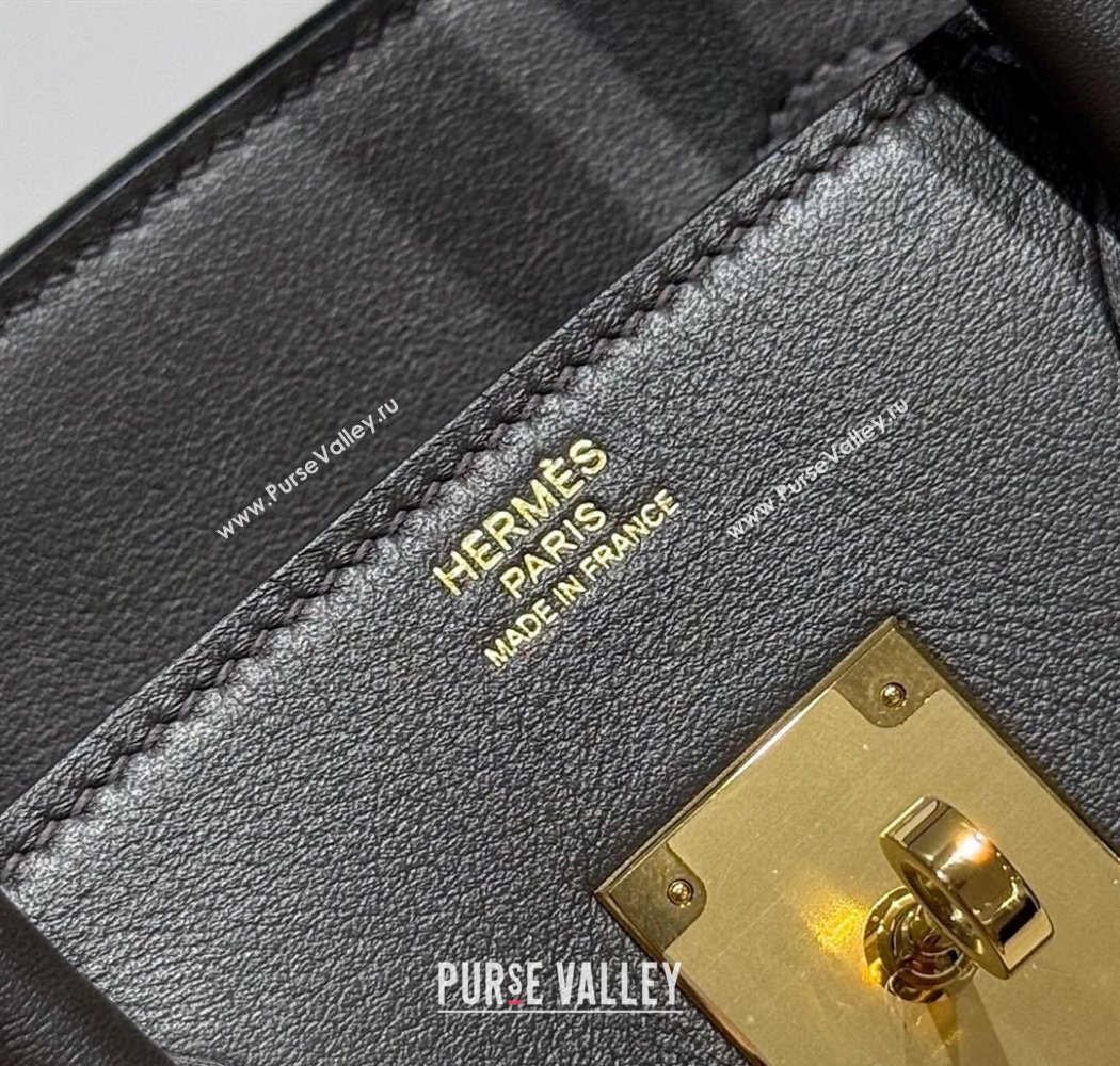 Hermes Birkin 30cm Bag in Canvas and Swift Calfskin with Gold Hardware Ebony 2025 (Half Handmade) (FL-250701073)