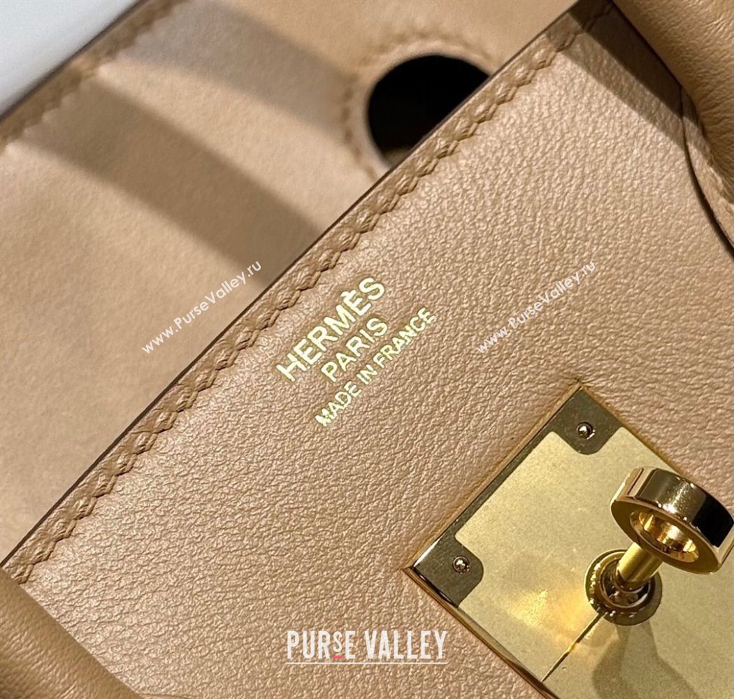 Hermes Birkin 30cm Bag in Canvas and Swift Calfskin with Gold Hardware Milk Tea Beige 2025 (Half Handmade) (FL-250701075)