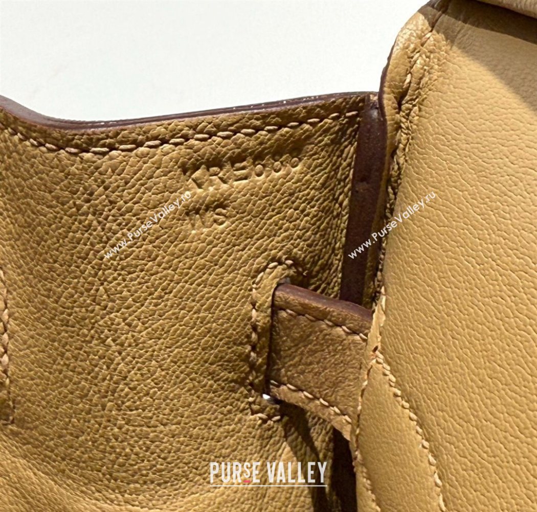 Hermes Birkin 30cm Bag in Canvas and Swift Calfskin with Gold Hardware Milk Tea Beige 2025 (Half Handmade) (FL-250701075)