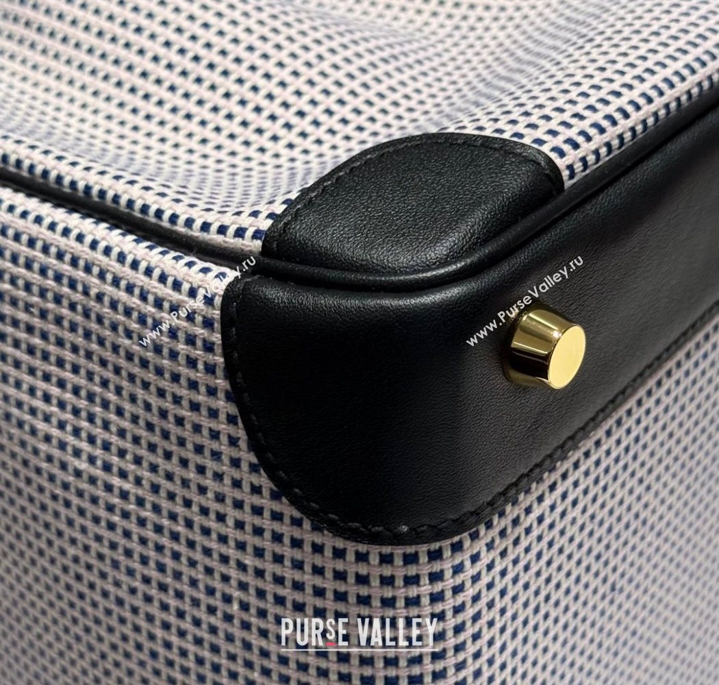 Hermes Birkin 30cm Bag in Waffle Pattern Canvas and Swift Calfskin with Gold Hardware Black/Pale Pink 2025 (Half Handmade) (FL-2