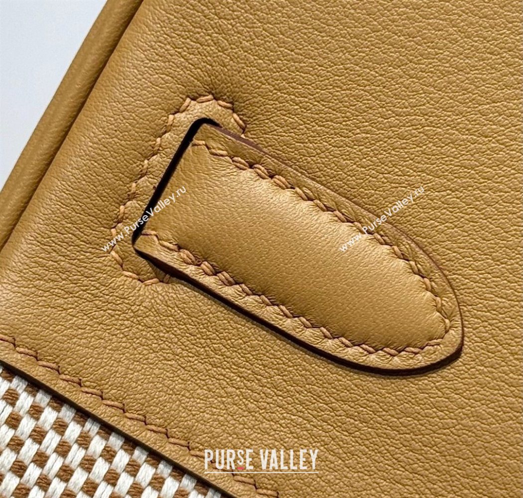 Hermes Birkin 30cm Bag in Waffle Pattern Canvas and Swift Calfskin with Silver Hardware Milk Tea Beige 2025 (Half Handmade) (FL-