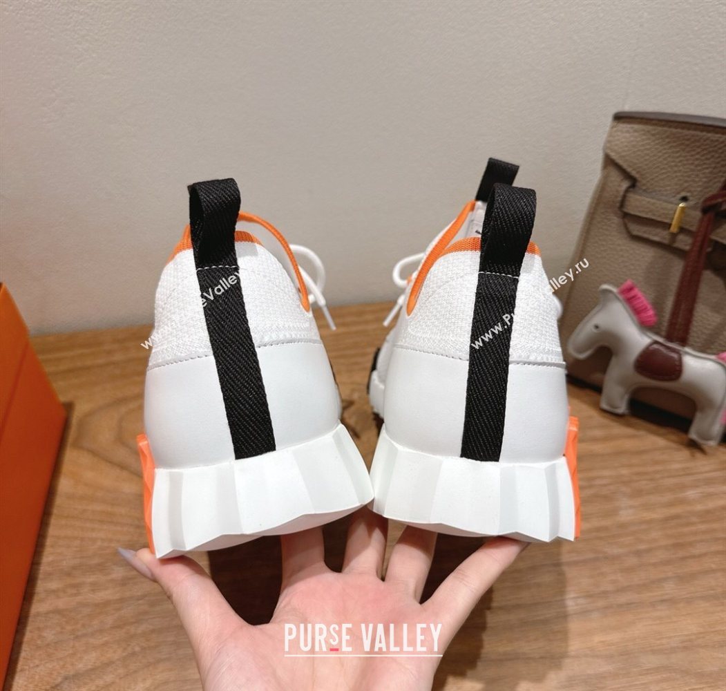 Hermes Lift slip-on sneakers in in knit and smooth calfskin White2 2025 H252003 (XC-250708068)