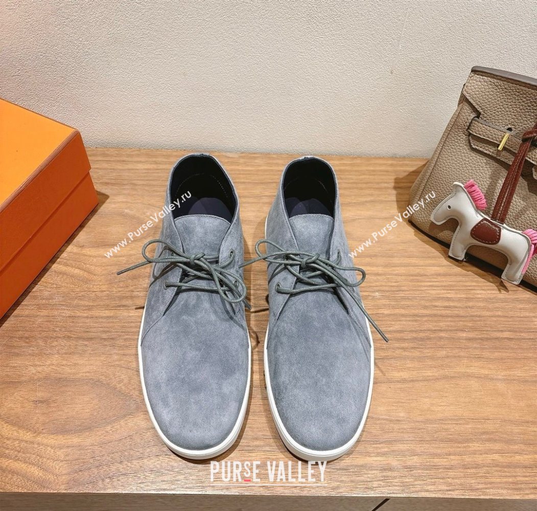 Hermes Klicker Sneakers in Suede Grey 2025 H251921 (XC-250708079)