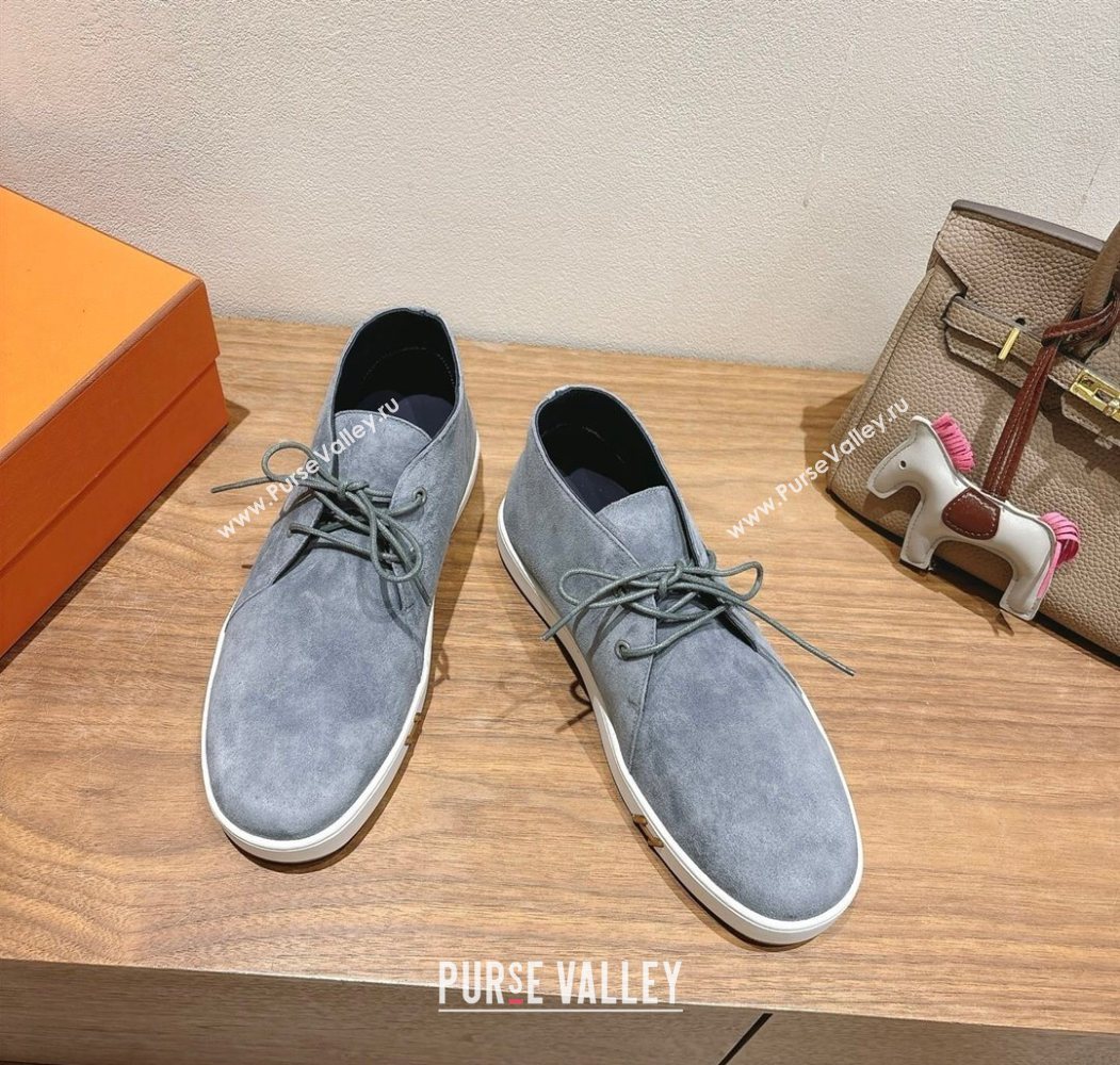 Hermes Klicker Sneakers in Suede Grey 2025 H251921 (XC-250708079)